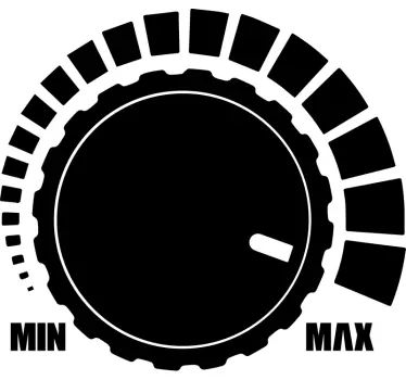 Volume Button Music  musical decal - TenStickers