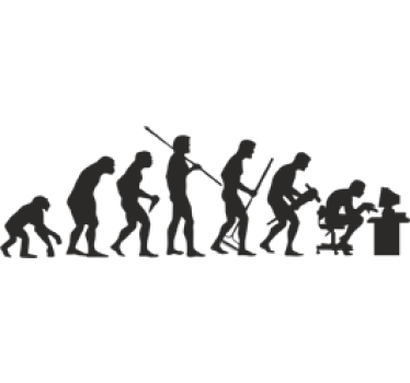 The Human Evolution Sticker - TenStickers