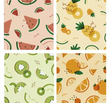 Fruit tiles kitchen wall sticker tile transfer - TenStickers