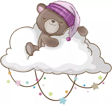 Little children bear  wall decal - TenStickers