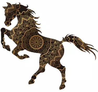 Mandala style horse farm animal sticker - TenStickers