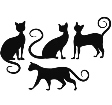 Playing cats wall decor - TenStickers