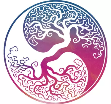 Yin yang tree life  tree wall decal - TenStickers