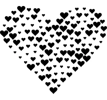 Heart of hearts love wall sticker - TenStickers