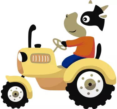 Tractor illustration wall art - TenStickers