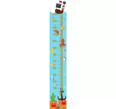 Undersea height chart height chart decal - TenStickers
