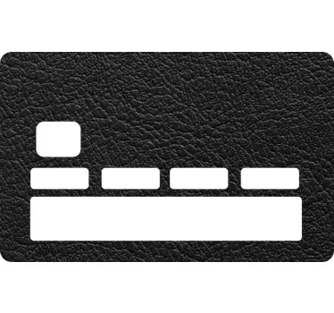 Black leather texture credit card sticker - TenStickers