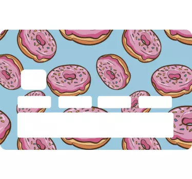 Delicious donuts food theme credit card sticker - TenStickers