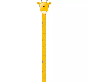 Giraffe Height Chart Kids Sticker - TenStickers