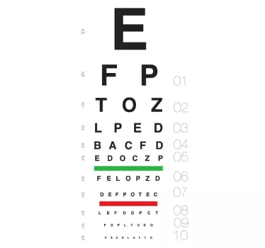 Eye Test Sticker - TenStickers