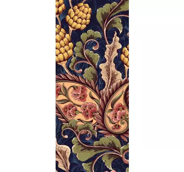 Victorian pattern glass door sticker - TenStickers