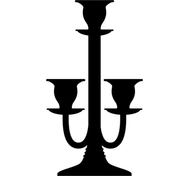 Decorative Candelabra Sticker - TenStickers