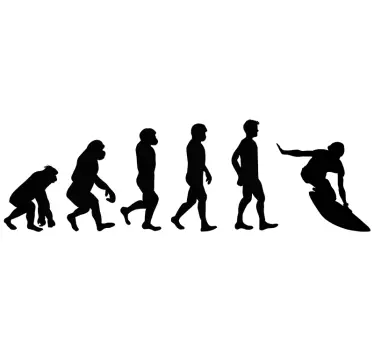 Sufer Evolution surf decal - TenStickers