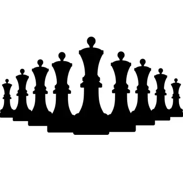 Chess queen figure board game wall art - TenStickers