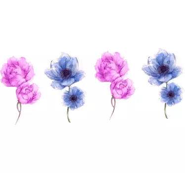 Flowers flower wall decal - TenStickers