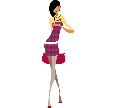 People sticker stylish female figure - TenStickers