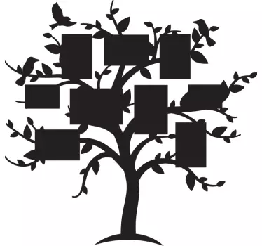 Frames family tree tree wall decal - TenStickers