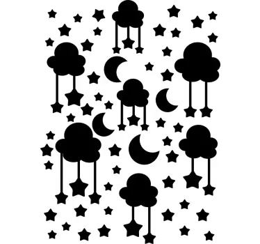Honey on the clouds Childrens Bedroom Wall Sticker - TenStickers