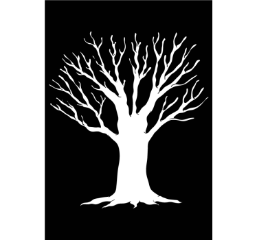 Bathroom tree sketch window decal - TenStickers