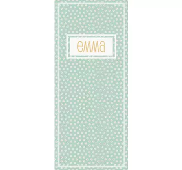 Personalisable daisy pattern glass door sticker - TenStickers