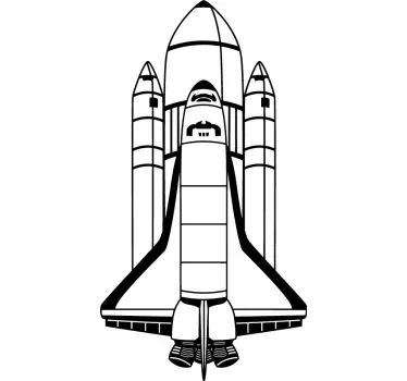 Kids rocket launch space wall sticker - TenStickers