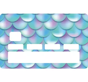 Credit card sticker scalloped pattern design - TenStickers