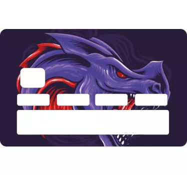 Purple dragon credit card sticker - TenStickers