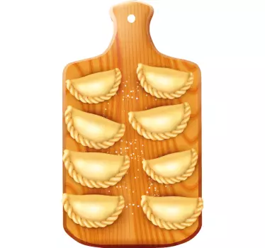Cuisine wall sticker wooden board empanadas - TenStickers