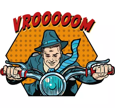 Comic texture with text motorbike decal - TenStickers