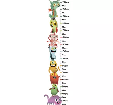 Monster stack height chart decal - TenStickers