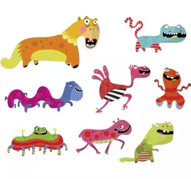 Various monsters monster decal - TenStickers