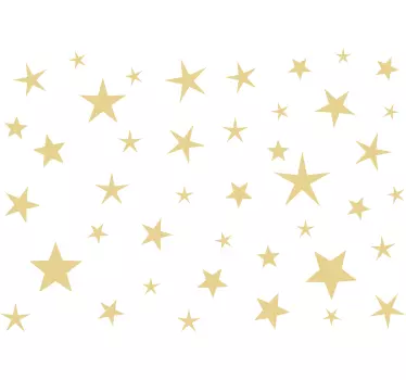 Pack of 42 Star sheet space decal - TenStickers
