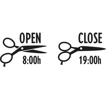 Hairdressing time schedule text wall decal - TenStickers