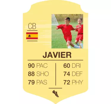 Football sticker custom player statistics - TenStickers