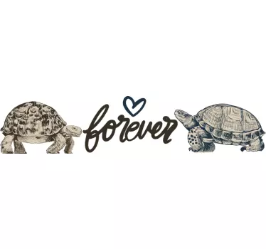 Turtles beige background bedroom animal wall decal - TenStickers