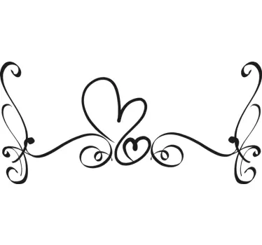 Ornamental flower headboard wall decal - TenStickers