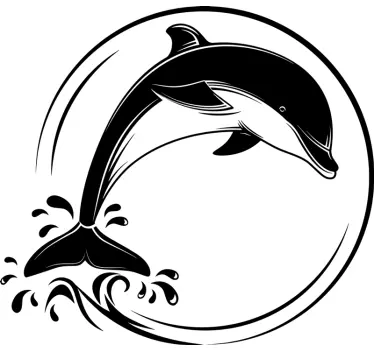 Dolphin  bath fish wall decal - TenStickers