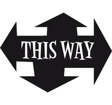 This Way Sign Sticker - TenStickers