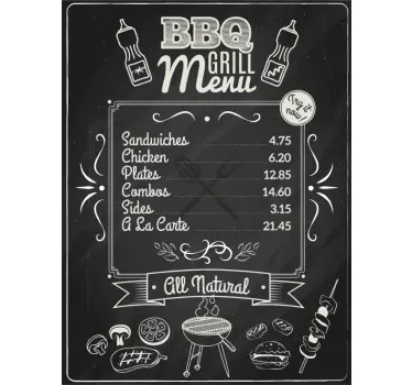 Barbeque fridge wrap decal - TenStickers