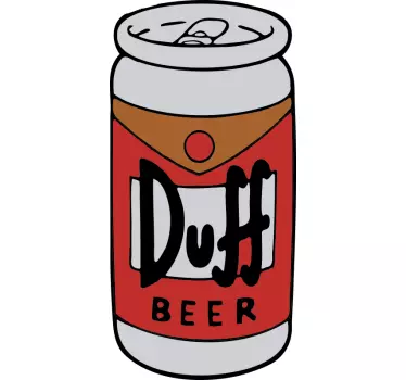 Duff beer can full fridge sticker - TenStickers