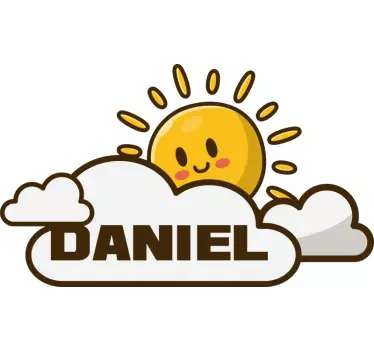 Sun over cloud Kids Bedroom Wall decal - TenStickers