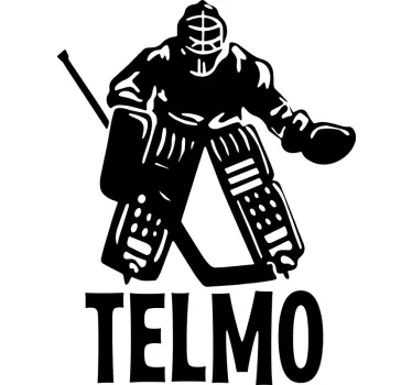 Hockey player with name Custom  decal - TenStickers