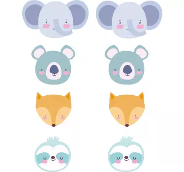 Charming Creature Faces wall stickers for kid - TenStickers