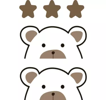 Bears and stars wall decal - TenStickers