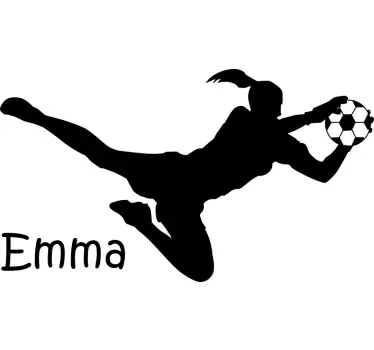 Soccer goalkeeper monocolor football wall sticker - TenStickers