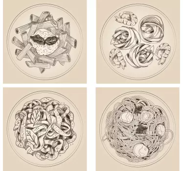 Ornamental plates tile transfer decal - TenStickers
