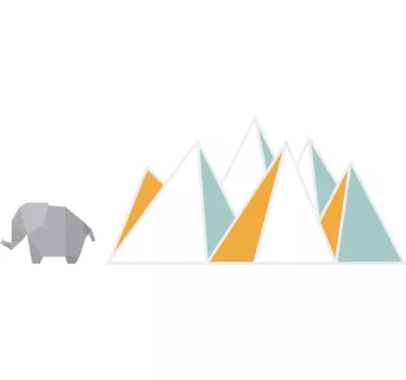 Wall stickers for kid colorful mountain shapes - TenStickers
