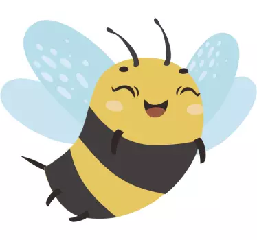 Honey Bee  illustration wall art decal - TenStickers