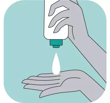 Disinfection sign sticker - TenStickers