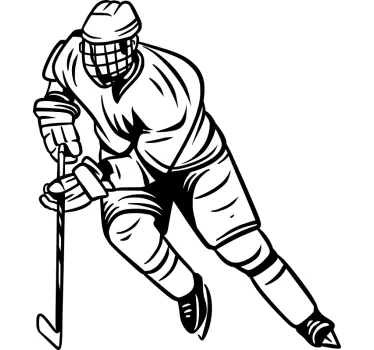 Ice hockey player wall decal - TenStickers